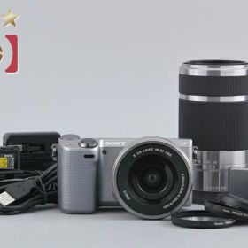 【中古】SONY ソニー α NEX-5R ダブルズームレンズキット シルバー シャッター回数僅少