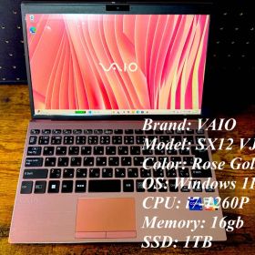 VAIO SX12 VJS124 ローズ12世代 i7 16g 1T