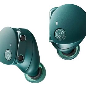 【中古】ヘッドフォン audio-technica 完全ワイヤレスイヤホン (グリーン) [ATH-CKS50TW2 GR]