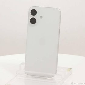 〔中古〕Apple(アップル) iPhone16 256GB ホワイト MYDX3J／A SIMフリー〔377-ud〕