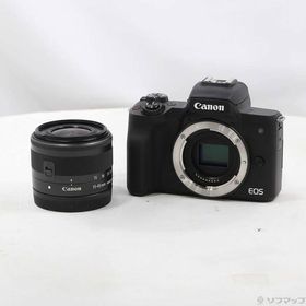 〔中古〕Canon(キヤノン) EOS Kiss M2 EF-M15-45 IS STM レンズキット ブラック〔262-ud〕