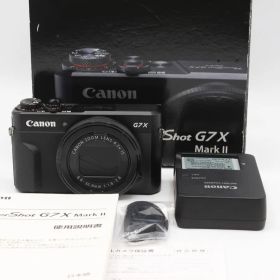 【美品】Canon PowerShot G7 X Mark II ブラック コンパクトデジタルカメラ キヤノン パワーショット マーク2 デジカメ コンデジ 本体