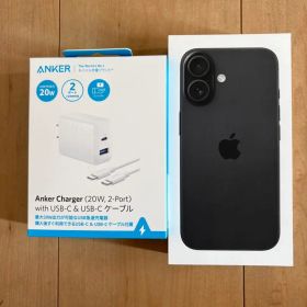 iPhone16 512GB ブラック SIMフリー+Anker充電器•ケーブル