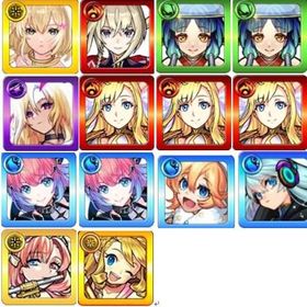エル+マサムネ+八雲×2+ルシファー+マナ×3+久遠×2+アナスタシア＋ネオ+ソロモン+ウリエル モバイルゲームモンスト