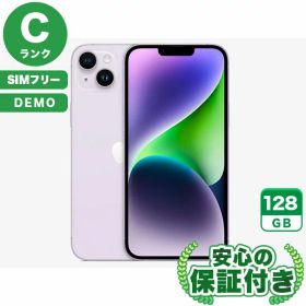 SIMフリー demo iPhone14 Plus パープル128GB 本体[Cランク] iPhone 中古 送料無料 当社3ヶ月保証