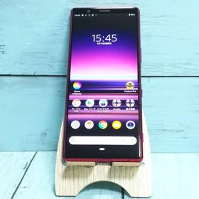 au Xperia5 SOV41 レッド 本体 白ロム SIMロック解除済み SIMフリー 156558