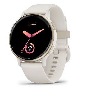 GARMIN(ガーミン) vivoactive 5 Ivory/Cream Gold フィットネスGPSウォッチ 睡眠管理/フィットネス年齢/お昼寝検出/Suica対応/心拍センサー/ストレスレベル測定
