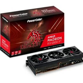 【中古】 PowerColor AMD Radeon RX 6800 XT搭載 グラフィックスカード オリジナルファンモデル RED DRAGON [AXRX 6800XT 16GBD6-3DHR/OC]