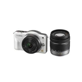 パナソニック ミラーレス一眼カメラ LUMIX GF3 ダブルズームキット シェル (中古品)