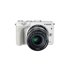 Canon ミラーレス一眼カメラ EOS M3 レンズキット(ホワイト) EF-M18-55mm F3.5-5(中古品)