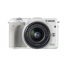 Canon ミラーレス一眼カメラ EOS M3 レンズキット(ホワイト) EF-M15-45mm F(中古品)