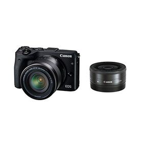 Canon ミラーレス一眼カメラ EOS M3 ダブルレンズキット(ブラック) EF-M18-(中古品)