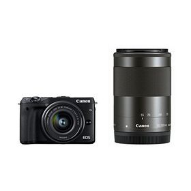 Canon ミラーレス一眼カメラ EOS M3 ダブルズームキット(ブラック) EF-M15-(中古品)