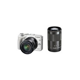 Canon ミラーレス一眼カメラ EOS M3 ダブルズームキット(ホワイト) EF-M18-55mm (中古品)