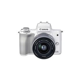 Canon ミラーレス一眼カメラ EOS Kiss M2 標準ズームレンズキット ホワイト KISS(中古品)