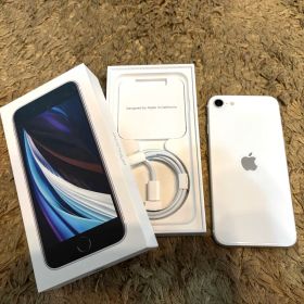 【美品】iPhone SE 第2世代 ホワイト 64GB 未使用イヤホン付き