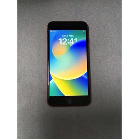 アイフォーン(iPhone)の美品 国内版 SIMフリー iPhone8 PLUS 64GB レッド色(スマートフォン本体)