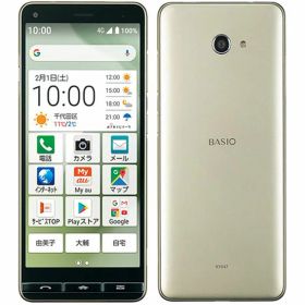 【中古】【安心保証】 京セラ BASIO4 KYV47[32GB] au シャンパンゴールド