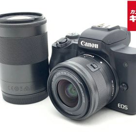 【中古】 【並品】 キヤノン EOS Kiss M2 ダブルズームキット ブラック 【ミラーレス一眼】 【6ヶ月保証】