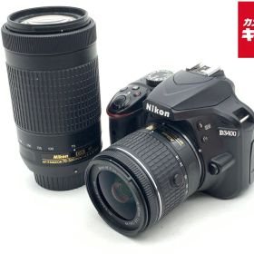 【中古】 【並品】 ニコン D3400 ダブルズームキット ブラック 【デジタル一眼レフ】 【6ヶ月保証】