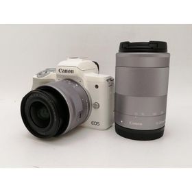 【中古】Canon EOS Kiss M2 ダブルズームキット ホワイト【新宿2】保証期間１ヶ月【ランクA】