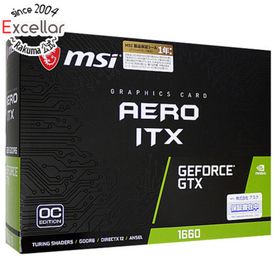 エムエスアイ(msi)のMSI製グラボ GeForce GTX 1660 AERO ITX 6G OC-JP PCIExp 6GB 元箱あり(PCパーツ)