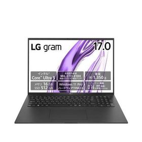 LGエレクトロニクス(LG) 17Z90S-VP55J LG gram 17型 Core Ultra 5/16GB/512GB オブシディアンブラック Windows 11Pro ノートパソコン