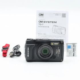 OM SYSTEM Tough TG-7 ブラック 防水・耐衝撃タフネスカメラ 登山・海・アウトドア撮影に最適な4K対応モデル【中古】