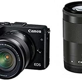 【中古】 Canon キャノン ミラーレス一眼カメラ EOS M3 ダブルズームキット ブラック EOSM3BK-WZ