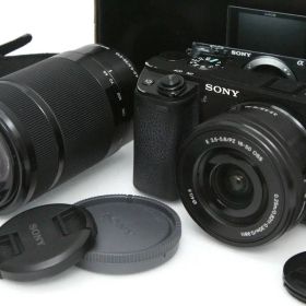 【中古】【並品】ソニー α6400 ILCE-6400Y ダブルズームレンズキット [ブラック]（センサー清掃済み） CA01-R3666-2Q4 SONY ソニー α Eマウント ミラーレス APS-C 4K対応