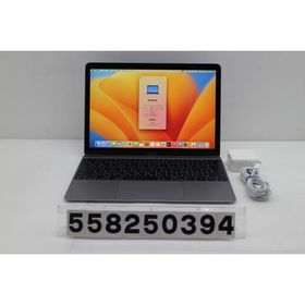 ノートパソコン Apple MacBook Retina 12in 2017 A1534 スペースグレイ Core m3 7Y32 1.2GHz/8GB/256GB/WQXGA(2304x1440) 画面黄ばみあり