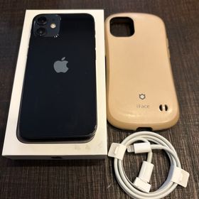 アイフォーン(iPhone)のApple iPhone 12 mini ブラック 充電ケーブルiFaceケース(スマートフォン本体)