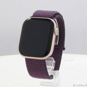 〔中古〕Apple(アップル) 〔展示品〕 Apple Watch Series 10 GPS 42mm ローズゴールドアルミニウムケース プラムスポーツループ〔344-ud〕