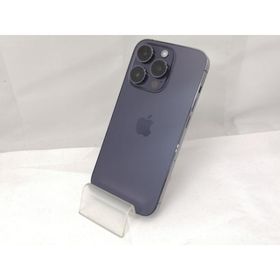 【中古】Apple au 【SIMフリー】 iPhone 14 Pro 256GB ディープパープル MQ1E3J/A【DS秋葉】保証期間１ヶ月【ランクC】