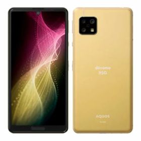 【中古】【安心保証】 AQUOS sense5G SH-53A[64GB] docomo イエローゴールド