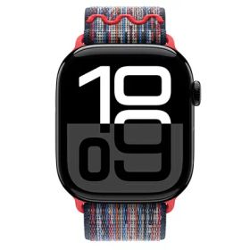 Apple Apple Watch Series10 46mm GPSモデル MWX13J/A+MXU43FE/A A2999【ジェットブラックアルミニウムケース/ブルー レッドNikeスポーツループ】 [中古] 【当社3ヶ月間保証】 イオシス