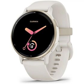 GARMIN｜ガーミン vivoactive（ヴィヴォアクティブ）5 GPSスマートウォッチ Ivory/Cream Gold 010-02862-41【Suica対応】