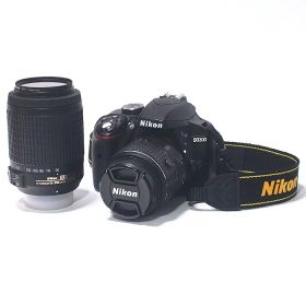 富士屋◆ ニコン Nikon D3300 ダブルズームキット 一眼レフカメラ【中古】