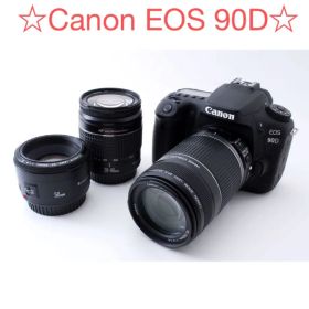 Wi-Fi/動画Canon EOS 90D標準&望遠&単焦点トリプルレンズセット