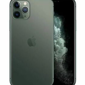 【中古】【安心保証】 iPhone11 Pro[64GB] docomo ミッドナイトグリーン