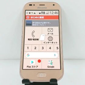 らくらくスマートフォン me F-01L ドコモ ゴールド 送料無料 本体 c13653 【中古】