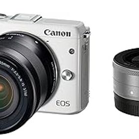 【中古】Canon ミラーレス一眼カメラ EOS M3 ダブルレンズキットホワイト EF-M18-55mm F3.5-5.6 IS STM EF-M22mm F2 STM EOSM3WH-WLK