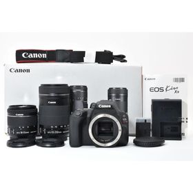 シャッター数1100回 Canon デジタル一眼レフカメラ EOS Kiss X9 ブラック ダブルズームキット EF-S18-55mm/EF-S55-250mm