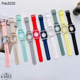 【送料無料】Apple watch バンド シリコン 保護ケース付き フレーム保護 アップルウォッチ バンド series7 6 5 4 3 2 1 SE バンド交換 44mm 40mm 38mm 42mm 41mm