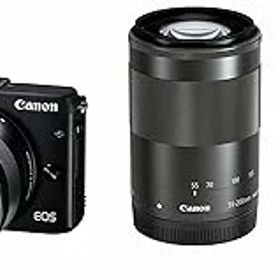 【中古】Canon ミラーレス一眼カメラ EOS M3 ダブルズームEVFキット(ブラック) EF-M18-55mm F3.5-5.6 IS STM EF-M55-200mm F4.5-6.3 IS STM 付属 EOSM3BK