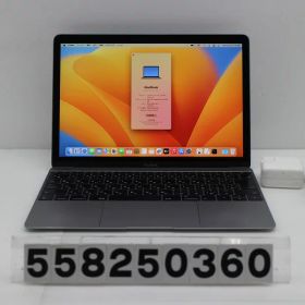 Apple MacBook Retina 12in 2017 A1534 スペースグレイ A1534 Core m3 7Y32 1.2GHz/8GB/256GB/WQXGA 外装歪みあり【中古】【20251226】