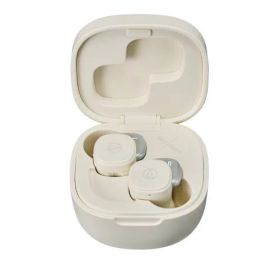 オーディオテクニカ ワイヤレスイヤホン サンドホワイト Bluetooth 急速充電 小型 軽量 サスティナブル ATH-SQ1TW STB