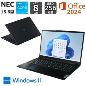 【展示品】 NEC ノートパソコン LAVIE N15 15.6型 IPS液晶 / Core i3 1305U/ メモリ 8GB/ SSD 256GB/ Windows 11/ WEBカメラ/ 2024 Office付き/ カームブラック