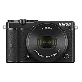 【中古】Nikon ミラーレス一眼 Nikon1 J5 標準パワーズームレンズキット ブラック J5HPLKBK