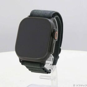 〔中古〕Apple(アップル) 〔展示品〕 Apple Watch Ultra 2 GPS + Cellular 49mm ブラックチタニウムケース ダークグリーンアルパインループ〔198-ud〕